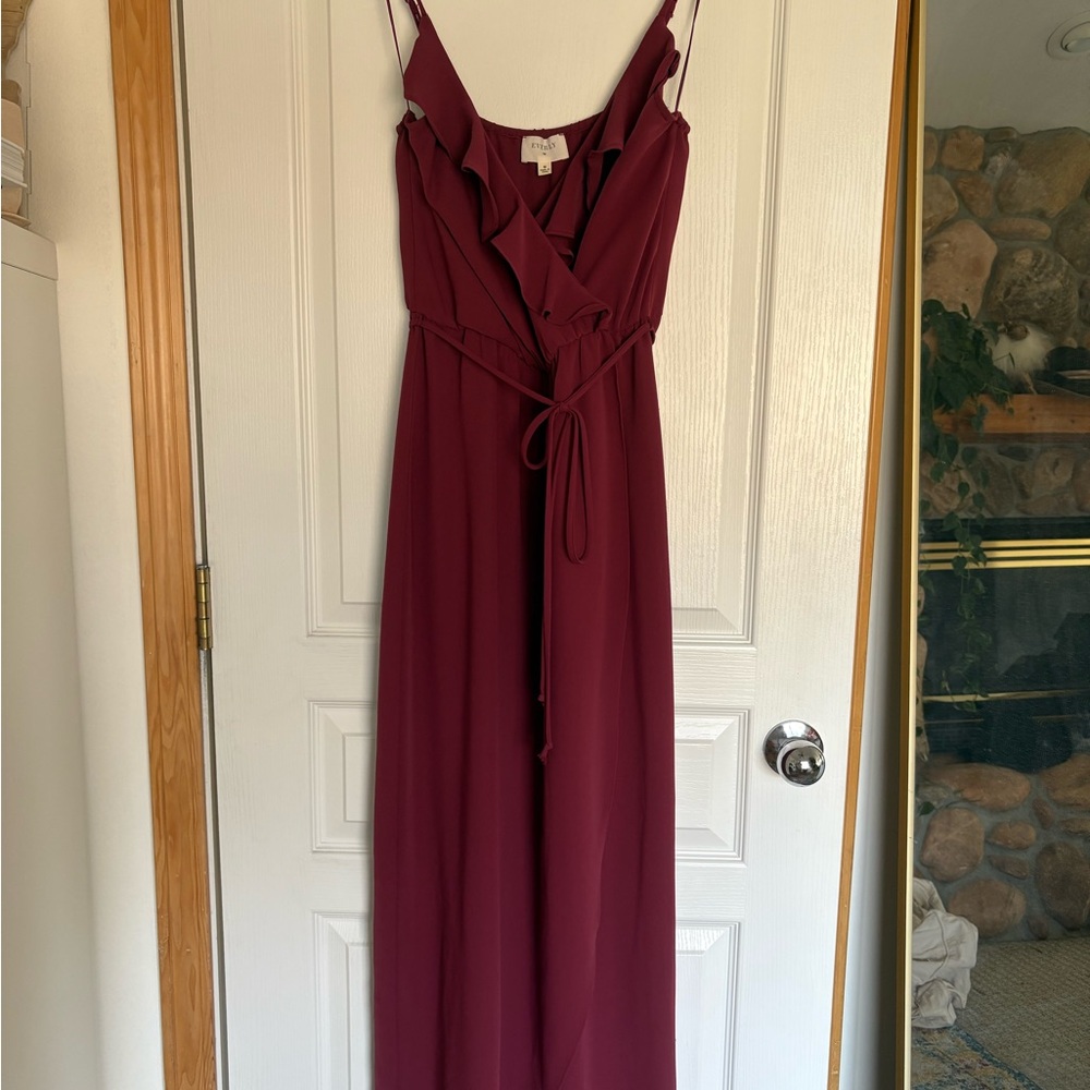 Everly Deep Red Maxi Dress